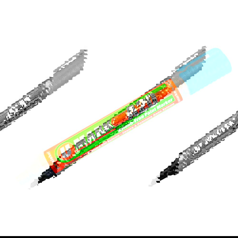 Markers & Paintsticks; Marker Type: Liquid Paint Marker; Tip Shape: Bullet; Chisel; Color: Light Blue; Ink Type: Xylene-free; Alcohol Base; Fade Resistant; Water Resistant; Tip Type: Reversible; Bullet; Chisel; For Use On: Wood; Glass; Cardboard; Ceramic;